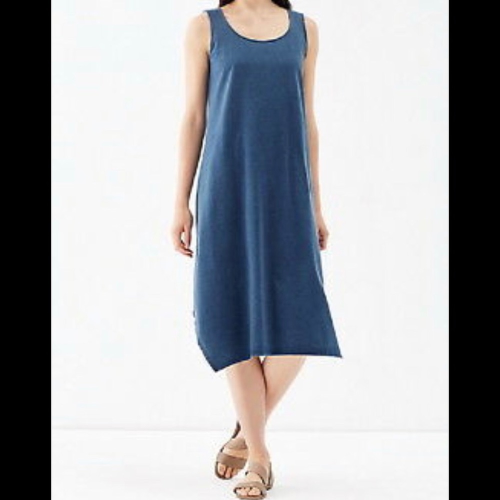 NWT J JILL Indigo Knit Sleeveless Dress